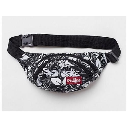 Поясна сумка Big Shark - Leaves, Black/White